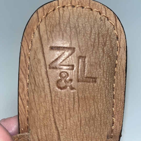 Anthropologie Z&L boho coin embellished fringe style leather flip flops size 39 - Picture 13 of 16